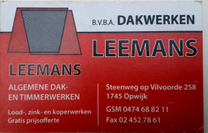 Logo Professionele dakdekker - Dak- en timmerwerken Leemans, Opwijk