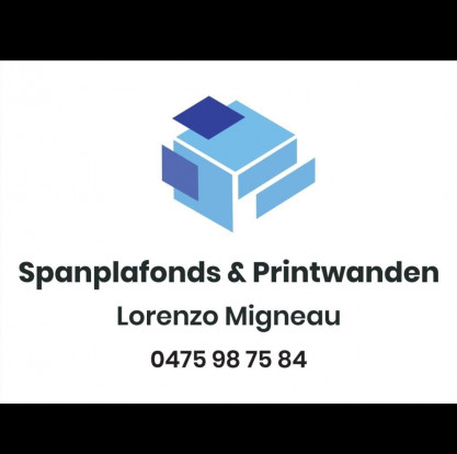Logo Spanplafonds op maat - Spanplafonds en Printwanden Lorenzo Migneau, Izegem